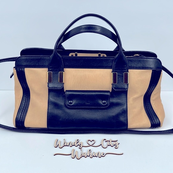 Chloe Handbags - Authenticated Chloe 2 Way Alice Large Handbag - Tan/Black